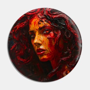 Medusa In Hell Pin