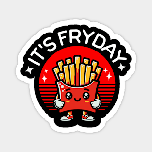 It's Fryday Cute Kawaii French Fries Magnet