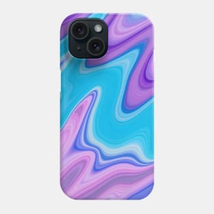 Purple blue abstract creative liquid flowing Phone Case