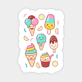 Ice Cream Emoji Mashup #2 Magnet