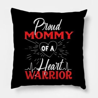 Womens Proud Mommy of a Heart  CHD Awareness Pillow