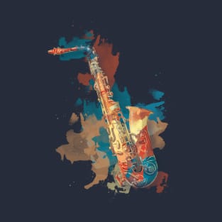 Watercolor Sax T-Shirt