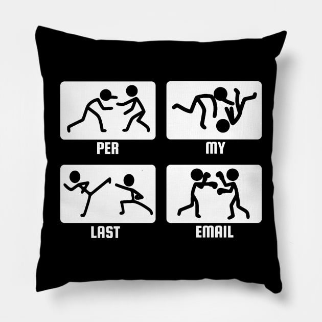 Per My Last Email Pillow by KatiNysden