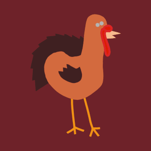 Minimal Abstract Thanksgiving Turkey T-Shirt