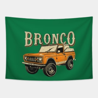 Retro 1987-1991 Ford Bronco w/Tires Tapestry