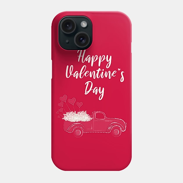 Happy Valentine´s Day, Flower Truck Phone Case by Space Sense Design Studio