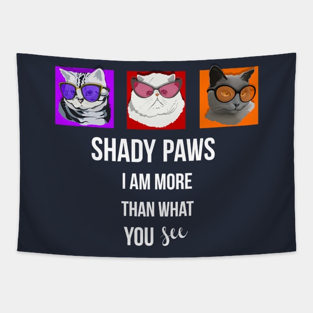 Shady Paws Cats Wearing Oversized Sunglasses Tapestry by RAWRTY ANIMALS