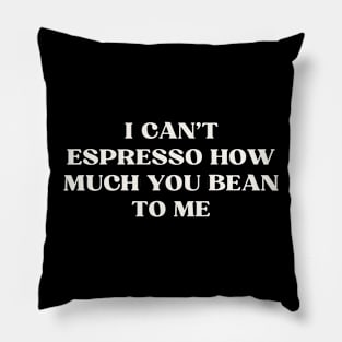 I can't espresso how much you bean to me Pillow