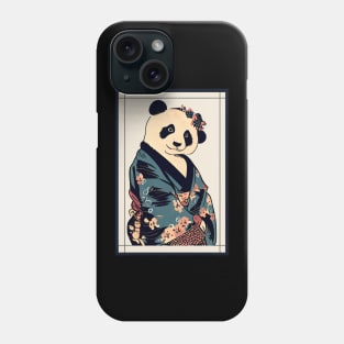 Panda japanese with kimono vintage Phone Case