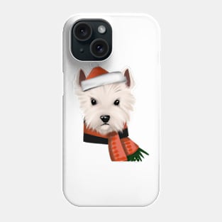 Cute West Highland White Terrier Drawing Phone Case