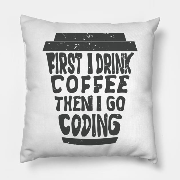 coding t shirts coffee Gift T-Shirt Pillow by GraphicTeeArt