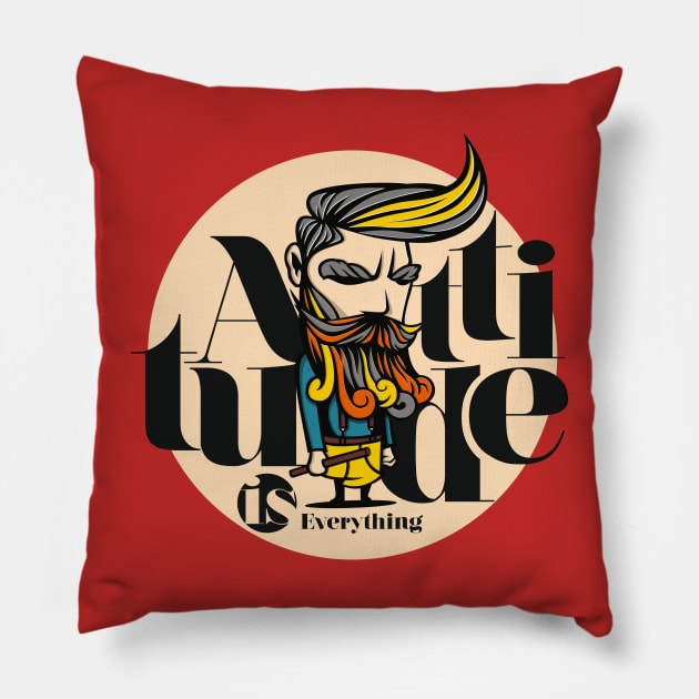 Attitude is Everything Pillow by Whatastory