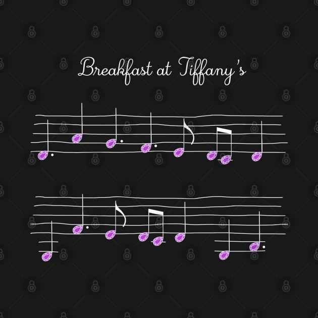 Breakfast At Tiffany's Diamond music sheet artwork Audrey Hepburn by Rozbud