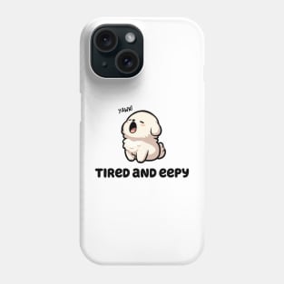 Adorable Sleepy Dog: Tired and Eepy Baby Talk Trend Phone Case
