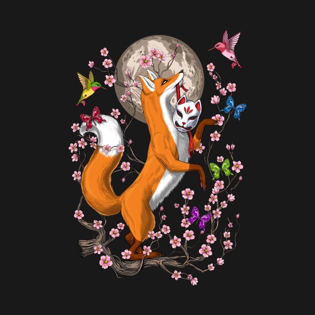 Fox Cherry Blossom by underheaven