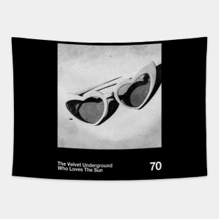 Who Loves The Sun || The Velvet Underground - Artwork 90's Design || Vintage Black & White Tapestry