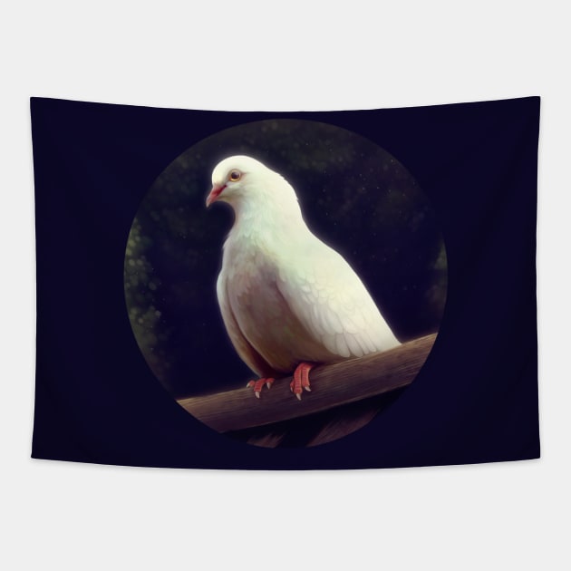 White Pigeon Tapestry by DoomedDreamer