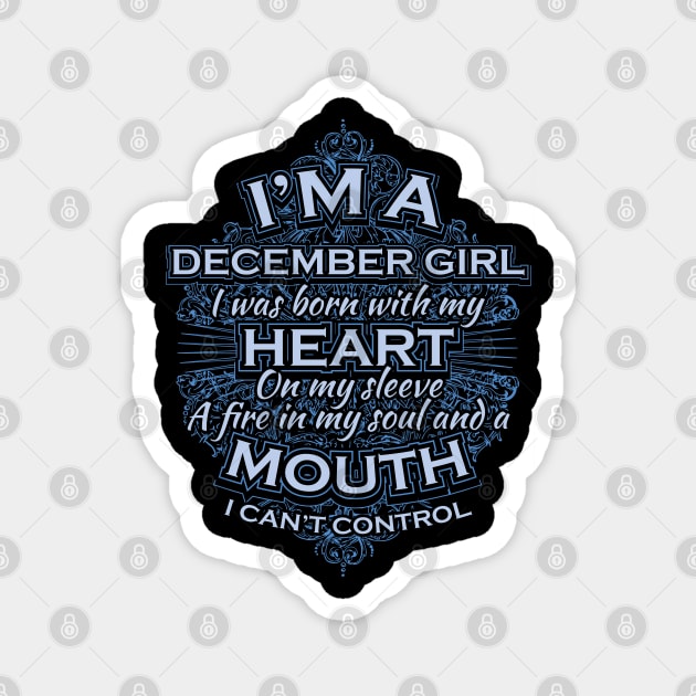 December Girl Magnet by jqkart