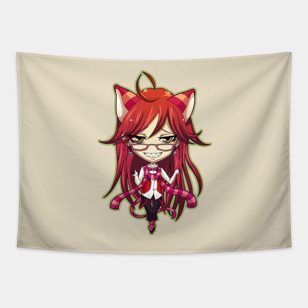 Grell in Wonderland Tapestry by DasGnomo