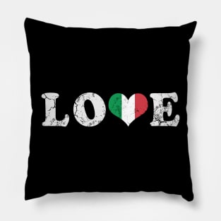 Italian Love Italy Flag Heart Italia Italiano Pillow