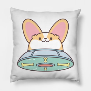 Corgi UFO Pillow