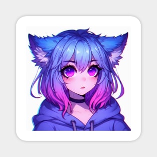 Cute Anime Furry Girl Magnet