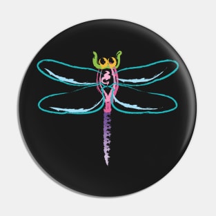 Rainbow Dragonfly Pin