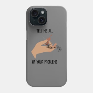 Tiny Violin FRONT & BACK black text Phone Case