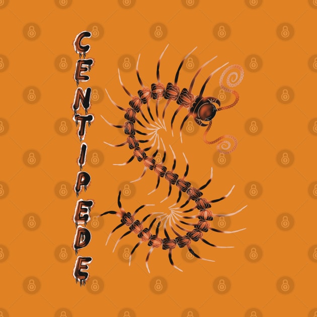 Orange Centipede with Spray Paint by IgorAndMore