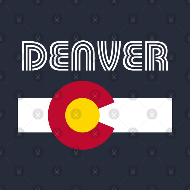 Retro Denver Colorado Flag Home Love by E