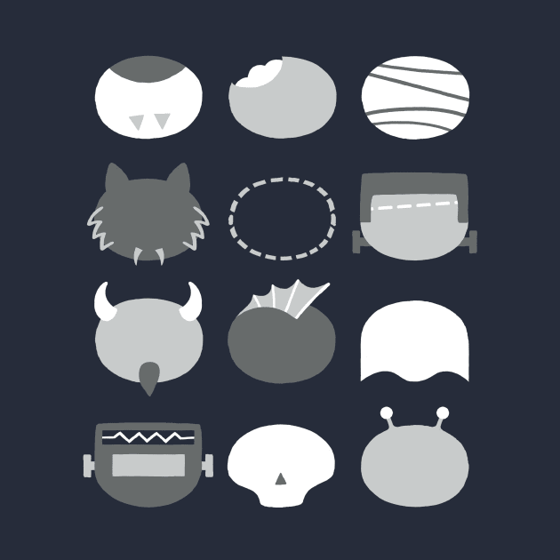 Minimalist Movie Monsters by chayground