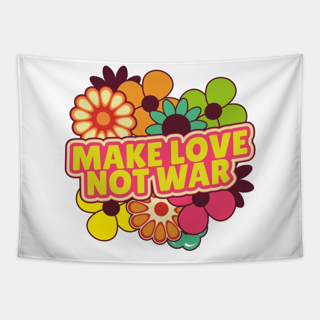 Make love not war Tapestry by RockabillyM