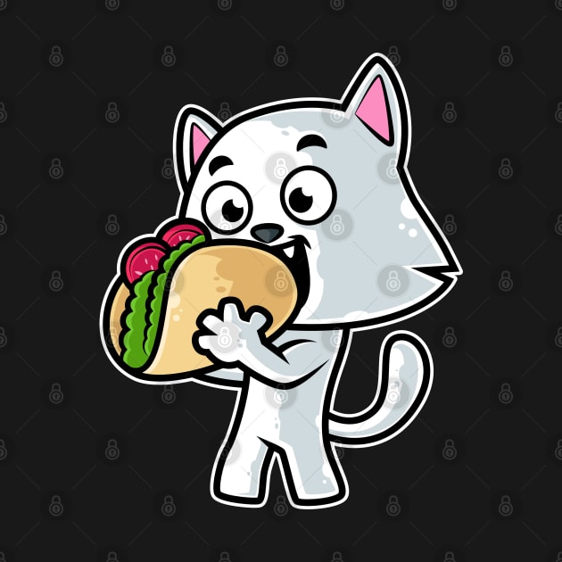 Cat Taco Kawaii Neko Anime Mexican food design by theodoros20