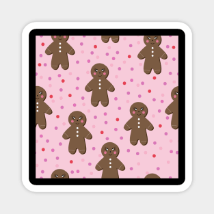 Cute Gingerbread Man Vector Kids Pattern Seamless Magnet