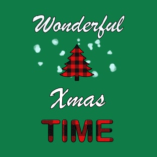 Xmas buffalo plaid tree T-Shirt