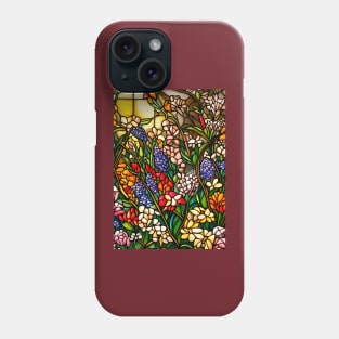 Stained Glass Colorful Wildflowers Phone Case