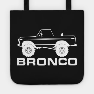 1978-1979 Bronco Side Topless White Print Tote