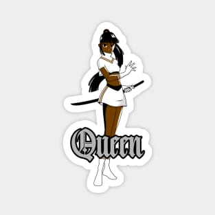 Anime Queen Brown Girl With sword Magnet