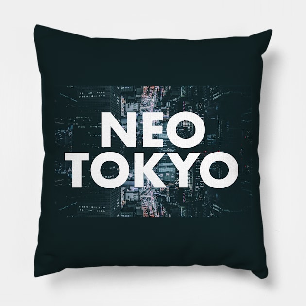 Neo Tokyo Pillow by ILK87