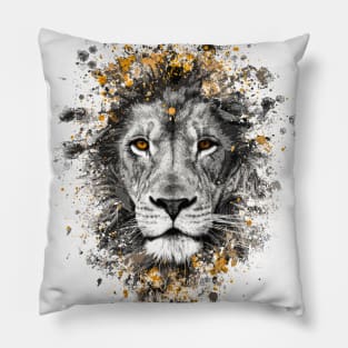 Lion with orange eyes Pillow