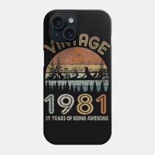 39 Years Old Retro Vintage 1981 39th Birthday Gifts Phone Case