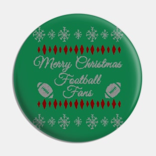 Ugly Christmas sweater Football fans Pin