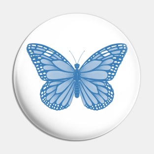 Monarch Butterfly - Steel Blue Pin