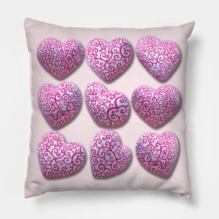 Lacy Hearts Pillow