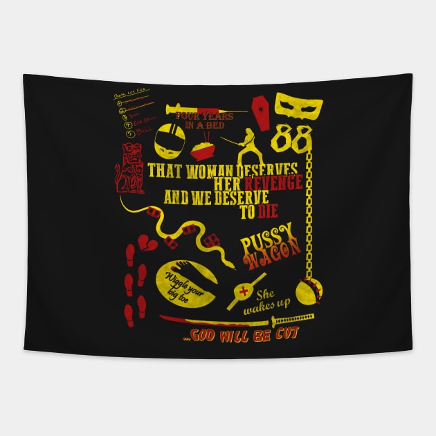 Kill Tee Tapestry by Manoss