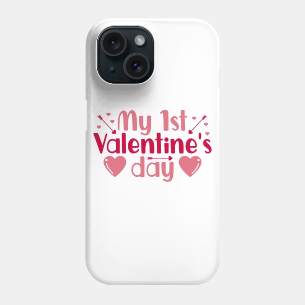 My 1st Valentine's Day cute design Phone Case by hippyhappy