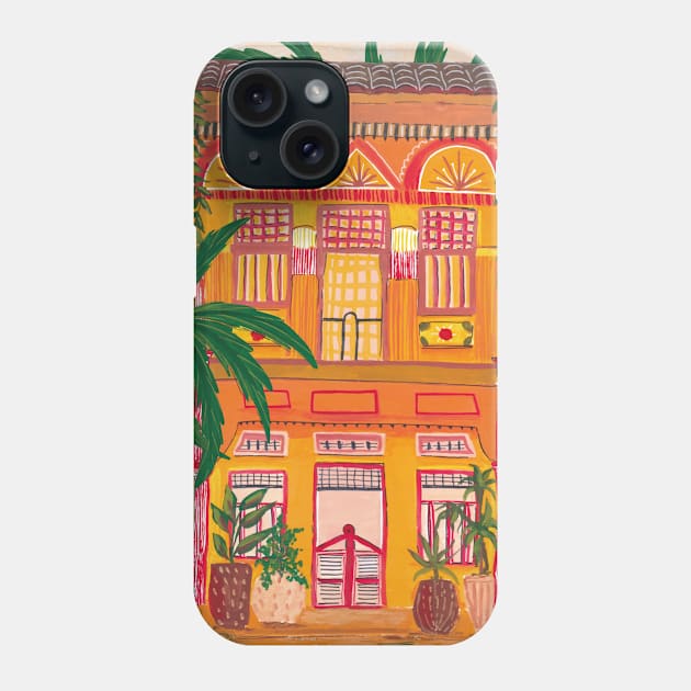 shophouse wall art Phone Case by Guncha Kumar