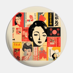 Montage of japanese cultural references to japan Pin