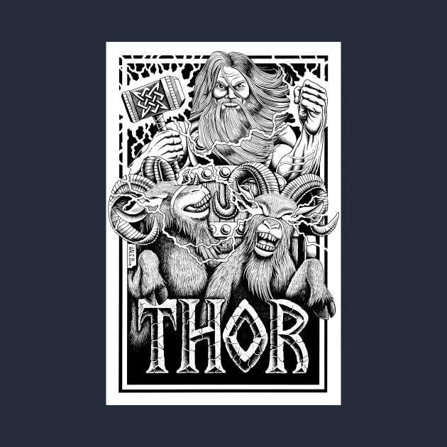 Thor - the god of thunder – black and white by Stolencheese