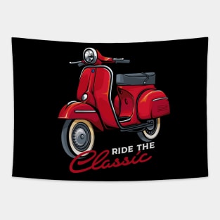 Italy Classic Vespa Scooter Moped Bike Retro Love Vintage Tapestry